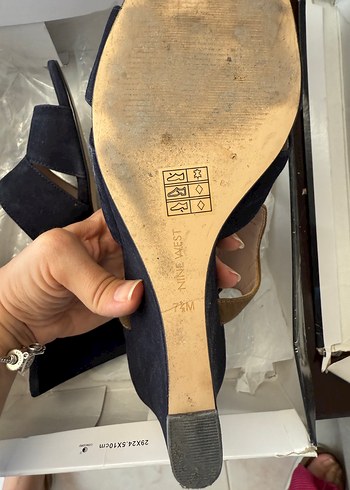 37,5 Beden Nine West Kadın Lacivert Dolgu Topuklu Ayakkabı