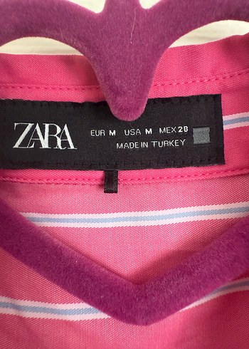 m Beden Zara Çizgili Oversize Kadın Gömlek
