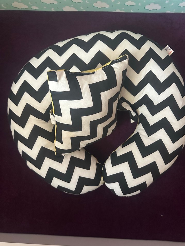 Zebra Desenli Siyah Emzirme ve Hamile Yastığı - Görsel 3