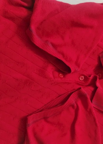 Erkek Kırmızı Kısa Kollu Polo Tişört - Görsel 8