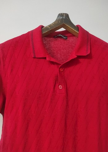 Erkek Kırmızı Kısa Kollu Polo Tişört - Görsel 5