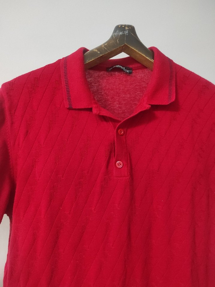 Erkek Kırmızı Kısa Kollu Polo Tişört - Görsel 5