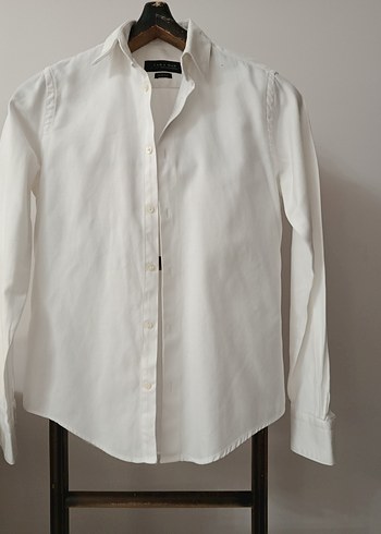 Erkek Beyaz Pamuklu Uzun Kollu Gömlek - Görsel 2