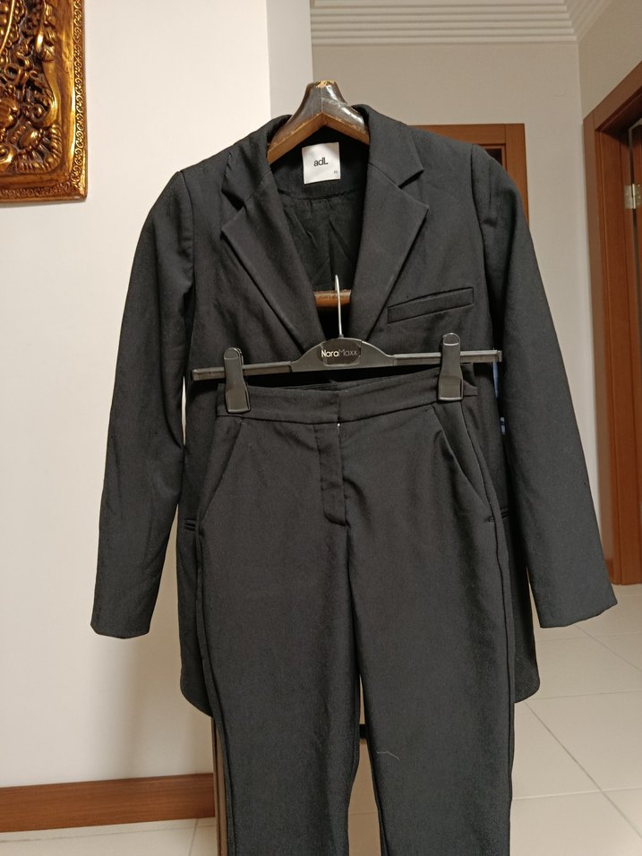 Gri Kadın Normal Kesim Kumaş Pantolon - Görsel 2