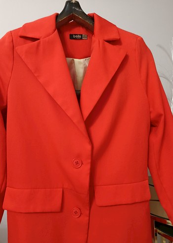 s Beden Kırmızı Klasik Mini Blazer