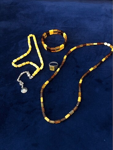 Damla Kehribar Set