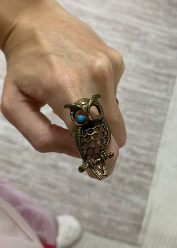 Accessorize Vintage Bronz Baykus Yuzuk