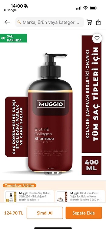  Beden Muggıo biotin collagen şampuan