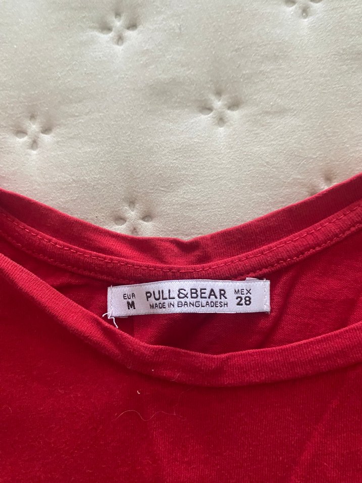 Kırmızı Kısa Kollu Baskılı Tişört - Görsel 2