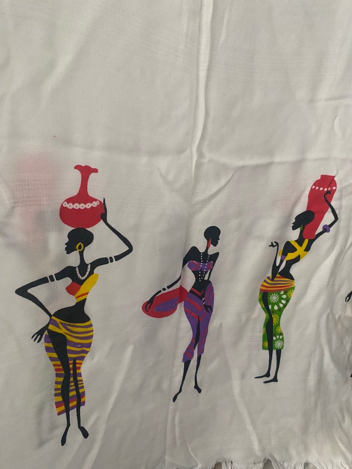 Diger Beyaz Etnik Desenli Uzun Bohem Tunik - Görsel 4