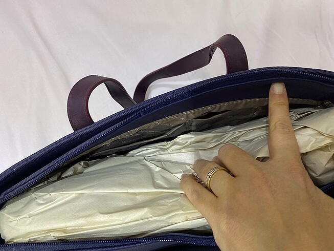 Lacivert us Polo kol çantası - Görsel 5