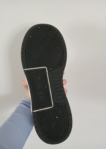 Beyaz Siyah Çizgili Erlek Spor Ayakkabı - Görsel 4