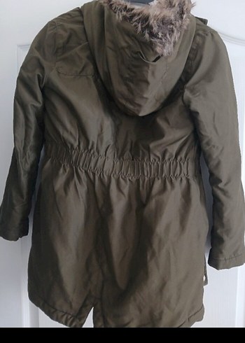 Fermuarlı Kahverengi Kız Çocuk Kaban - Görsel 2