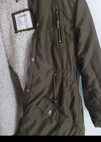 Fermuarlı Kahverengi Kız Çocuk Kaban - Görsel 3