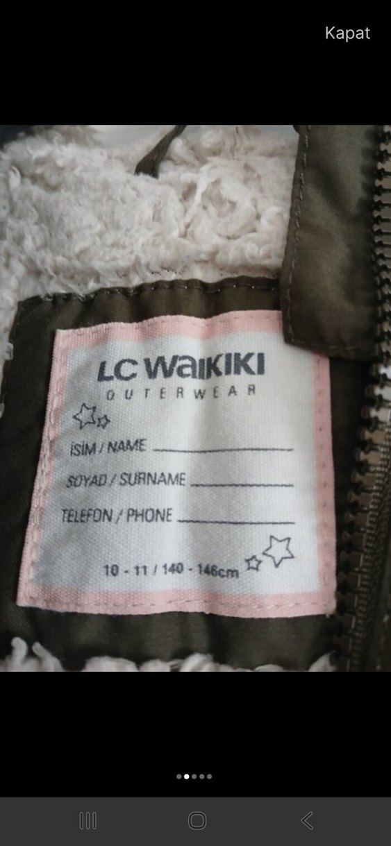 Fermuarlı Kahverengi Kız Çocuk Kaban - Görsel 4