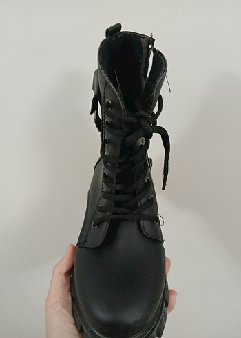 Kadın Siyah Deri Bot - Görsel 5