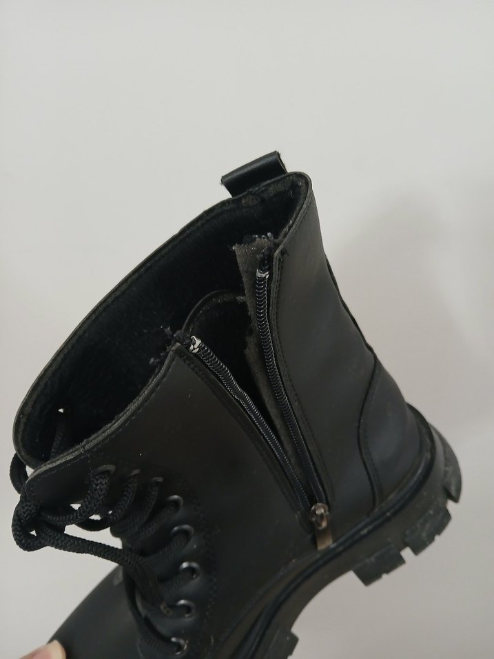 Kadın Siyah Deri Bot - Görsel 3
