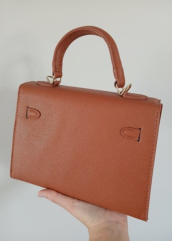 Klasik Toka Detaylı Kahverengi Deri Kadın Çanta - Görsel 3