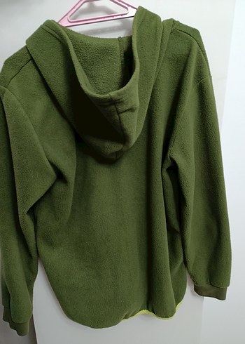 Erkek çocuk yeşil fermuarlı polar hırka - Görsel 2