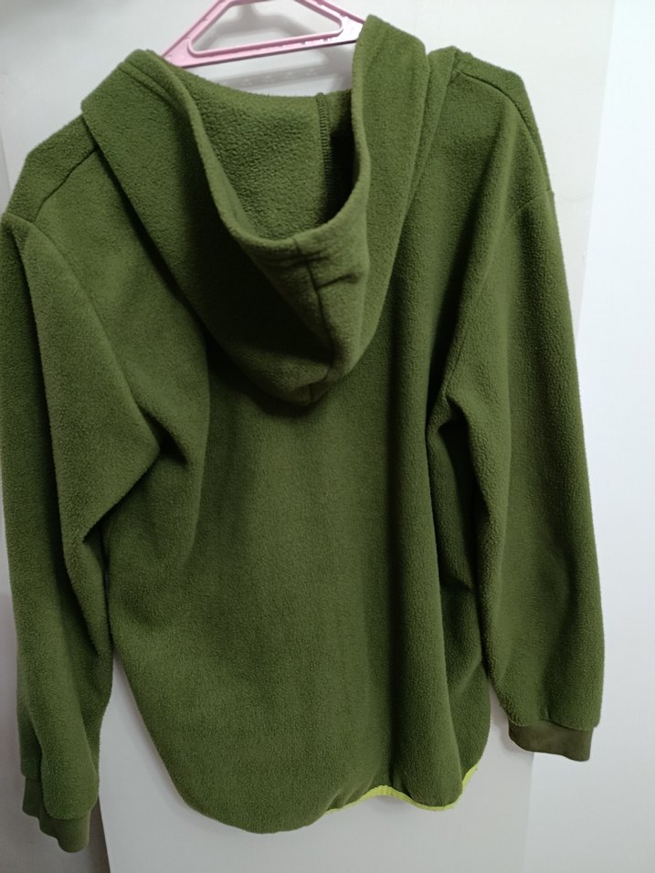 Erkek çocuk yeşil fermuarlı polar hırka - Görsel 2