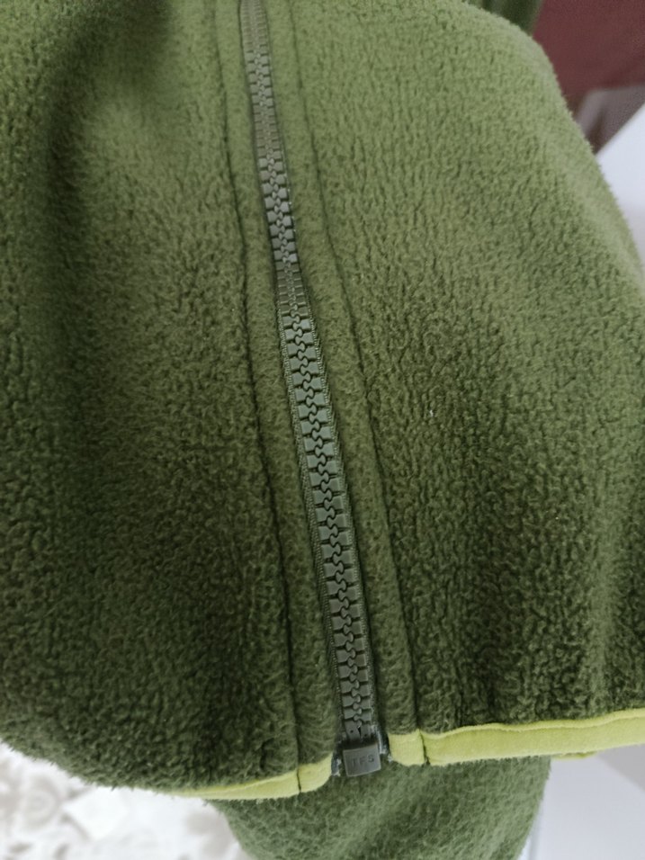 Erkek çocuk yeşil fermuarlı polar hırka - Görsel 3