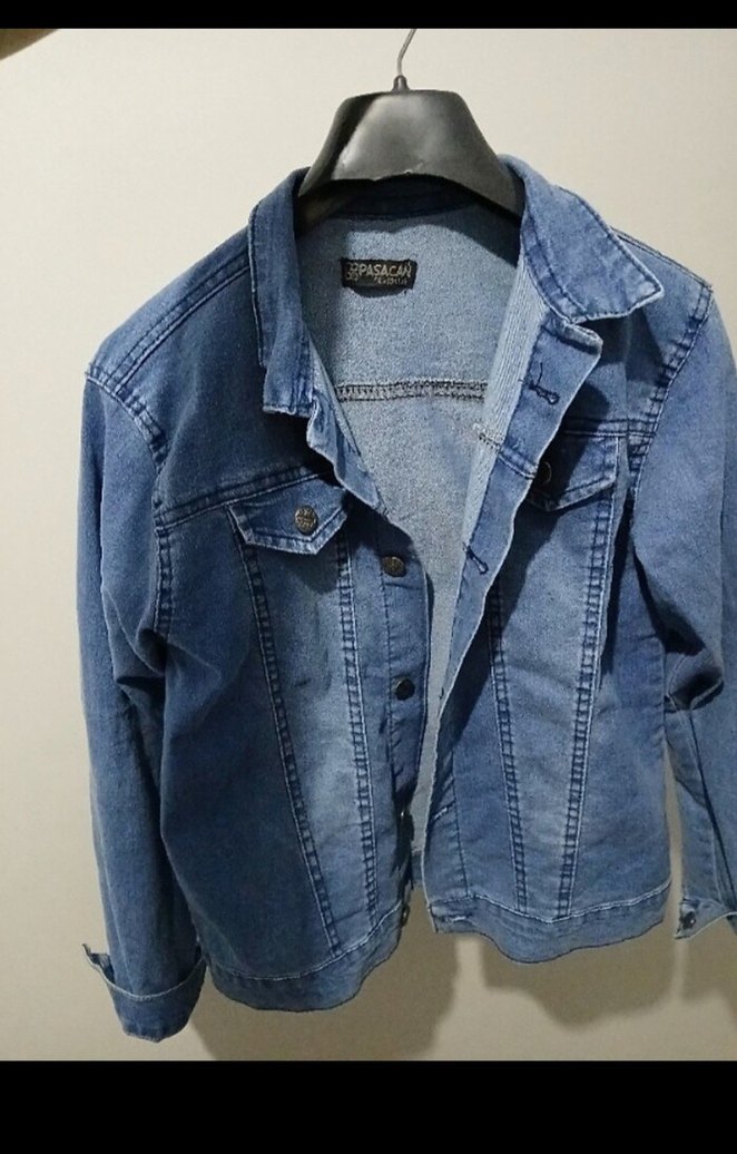 Düğmeli Mavi Kadın Denim Ceket - Görsel 2