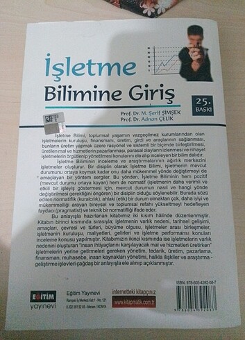 İşletme Bilimine Giriş kitabı