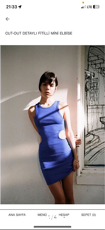 ZARA CUT OUT ELBİSE