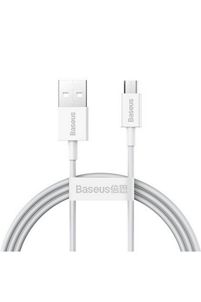 Baseus Micro USB Şarj Kablosu | Beyaz Renk - Görsel 2