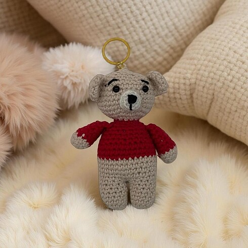 Amigurumi ayı anahtarlık