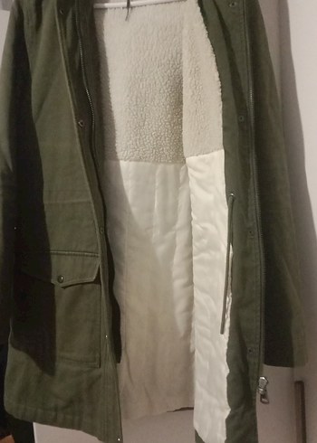 Düğmeli Haki Kadın Süet Ceket - Görsel 3