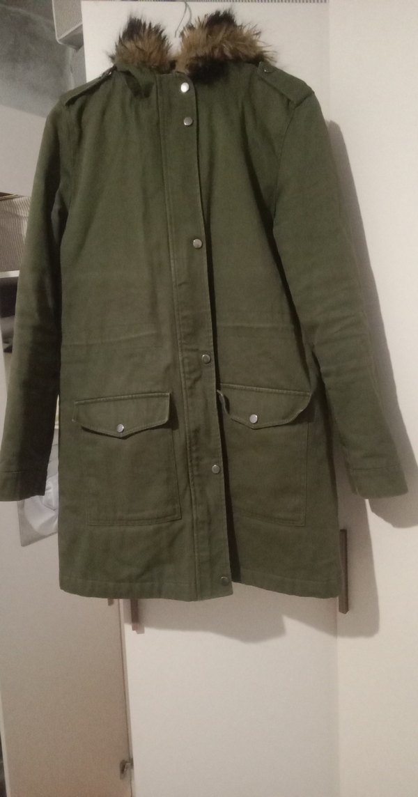 Düğmeli Haki Kadın Süet Ceket - Görsel 2