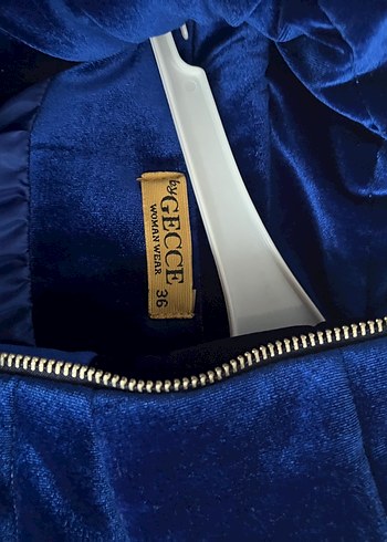 Kadın Mavi mont - Görsel 2