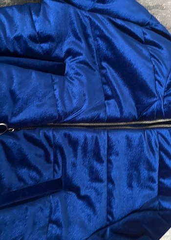 Kadın Mavi mont - Görsel 5