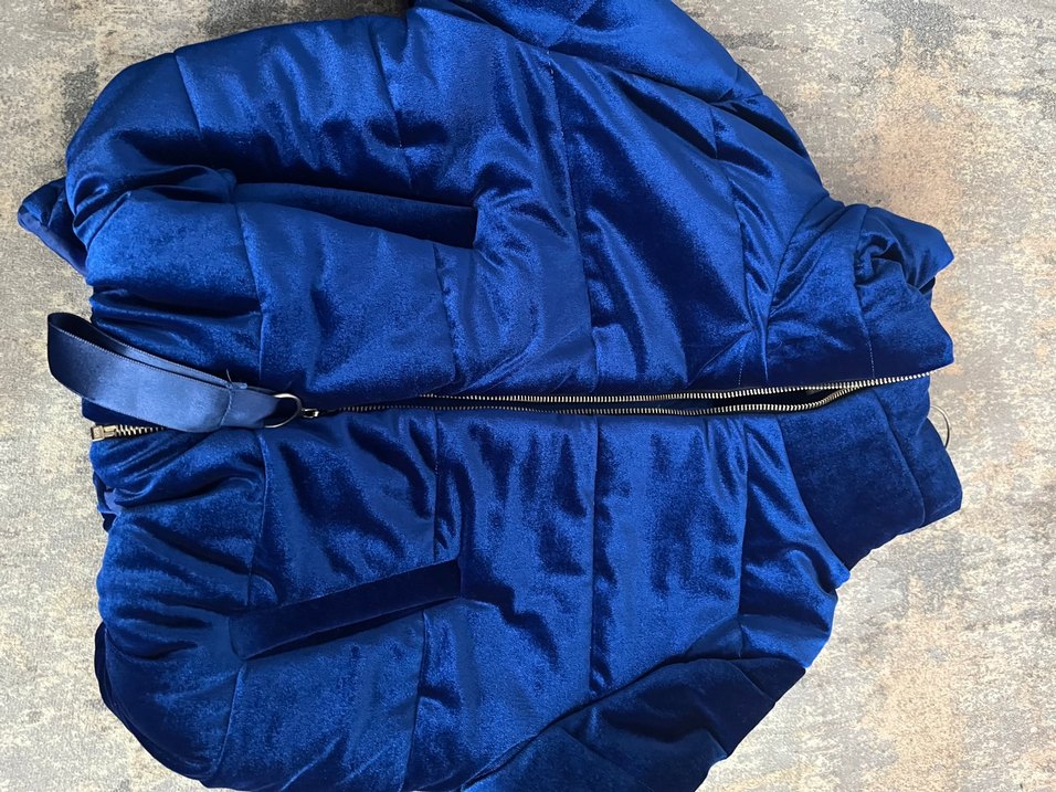 Kadın Mavi mont - Görsel 4