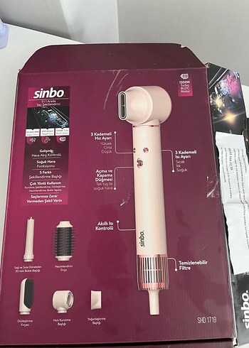 Sinbo Sinbo Pro saç sekillendirme aleti bir kez kullanıldı