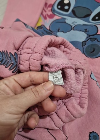 4 Yaş Beden pembe Renk Pembe Renkli Kız Çocuk Baskılı Eşofman Takımı