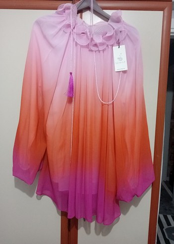 Pembe Bohem pantalonlu Nisan söz abiye davet kiyafeti - Görsel 3