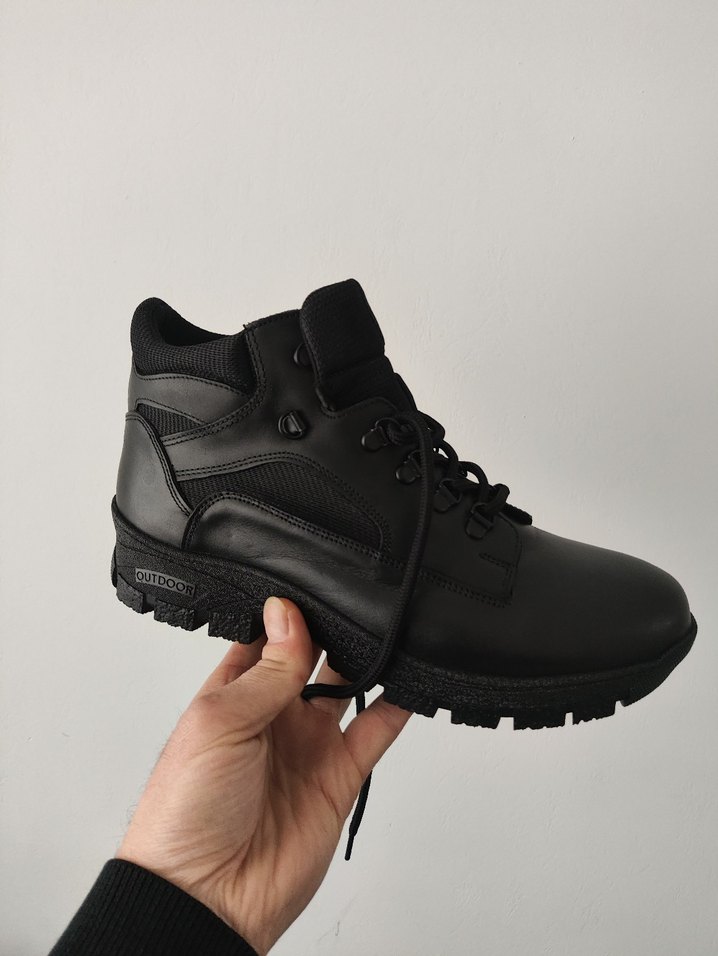 Siyah Kemer Detaylı Erkek Sokak Stili Bot - Görsel 5