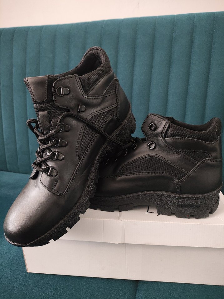 Siyah Kemer Detaylı Erkek Sokak Stili Bot - Görsel 2