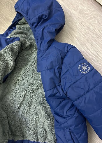 Erkek Çocuk Parlak Mavi Fermuarlı Mont - Görsel 2