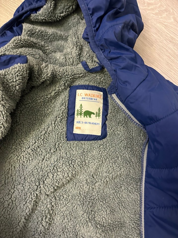 Erkek Çocuk Parlak Mavi Fermuarlı Mont - Görsel 4