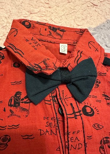 Erkek Çocuk Kısa Kollu Desenli Gömlek - Görsel 2