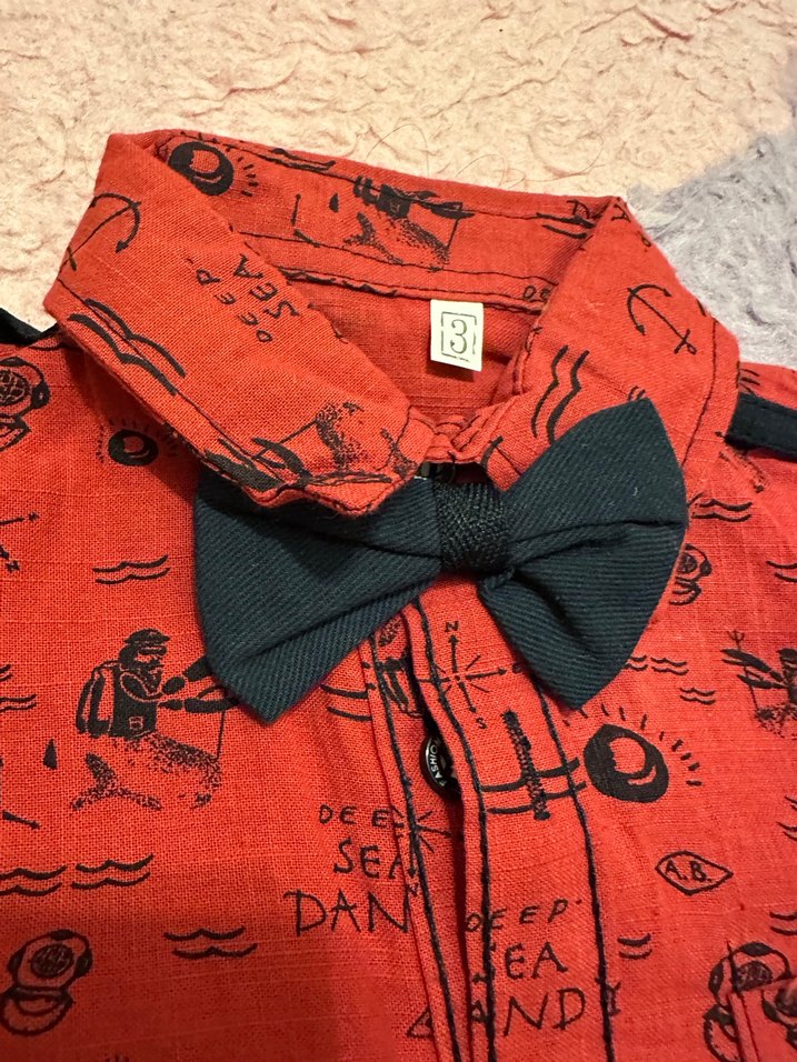 Erkek Çocuk Kısa Kollu Desenli Gömlek - Görsel 2