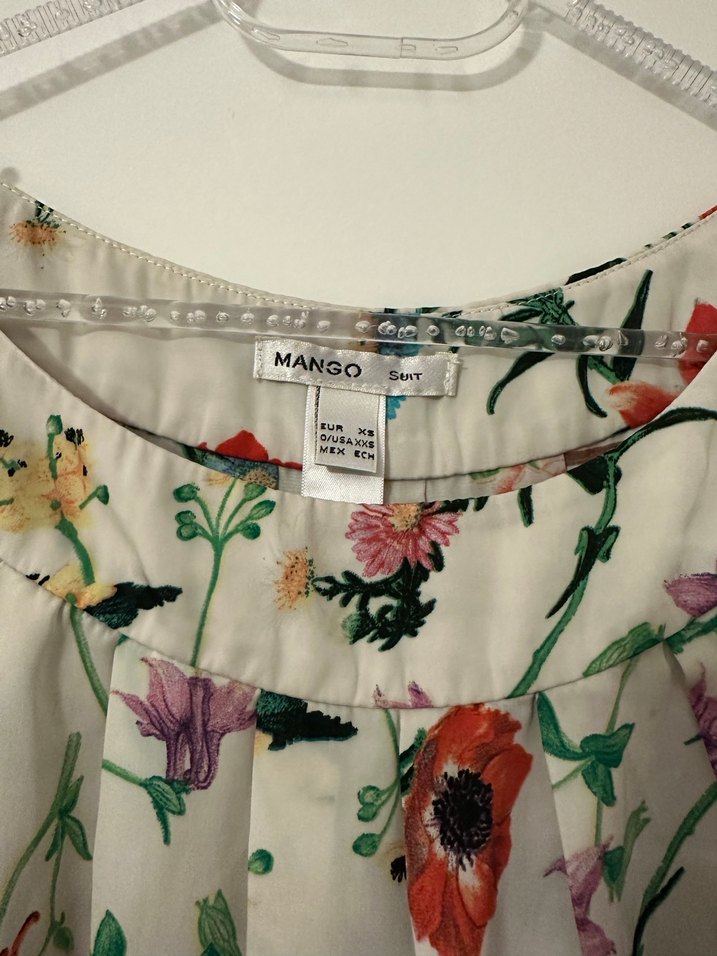 Çiçek Desenli Pliseli Kadın Bluz - Görsel 3