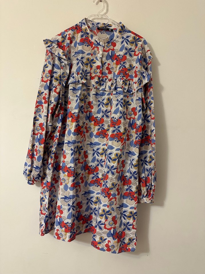 Çiçek Desenli Bohem bluz - Görsel 3