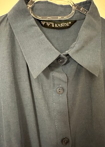 Düğmeli Uzun Kollu Pamuklu çok renkli Kadın Gömlek - Görsel 3