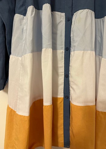 Düğmeli Uzun Kollu Pamuklu çok renkli Kadın Gömlek - Görsel 4