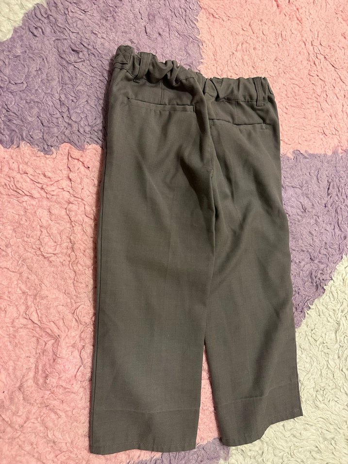 Düğmeli Gri Erkek Çocuk Pantolonu - Görsel 2