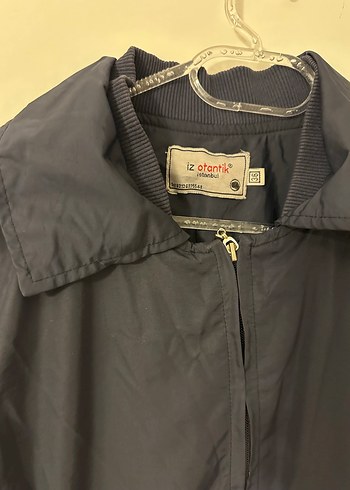 Lacivert Fermuarlı Uzun yağmurluk - Görsel 4